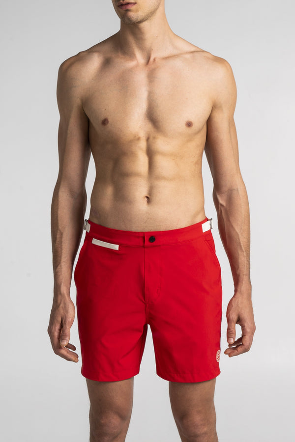 Dark Red Swim Shorts Debayn Men's Swimwear